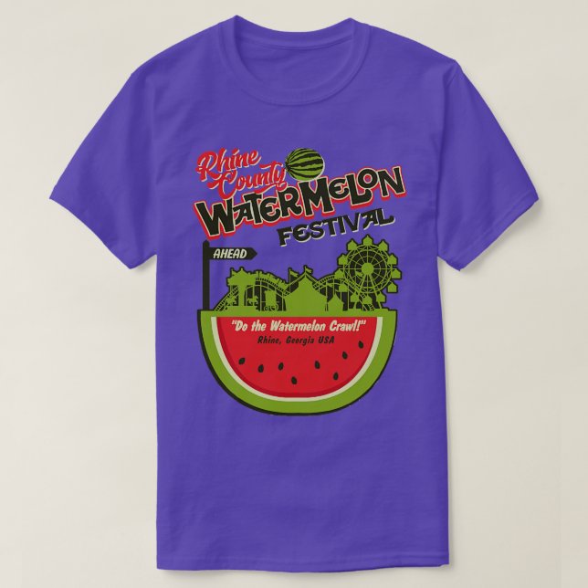 Rhine County Watermelon Festival Watermelon Crawl T Shirt (Design framsida)
