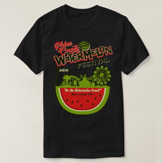 Rhine County Watermelon Festival Watermelon Crawl T Shirt (Design framsida)