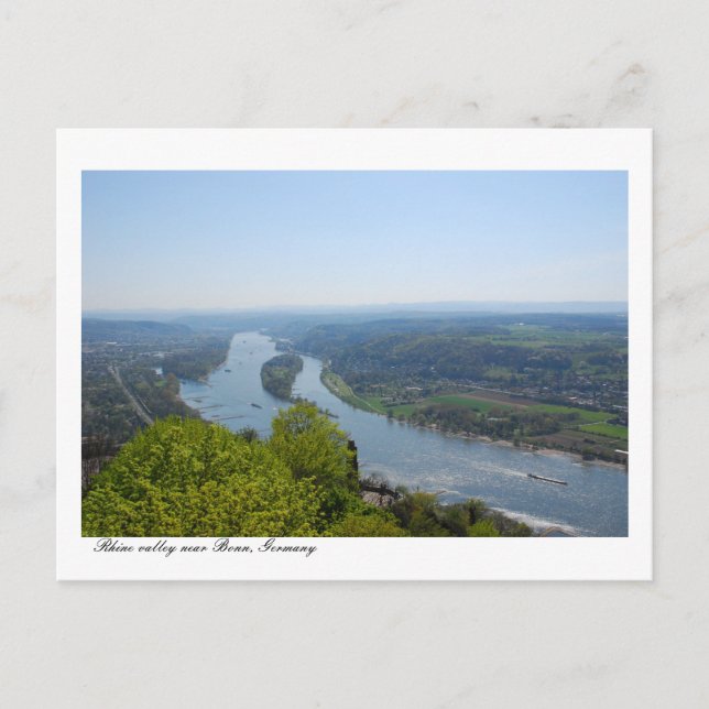 Rhine dal nära Bonn, Tyskland Vykort (Framsida)