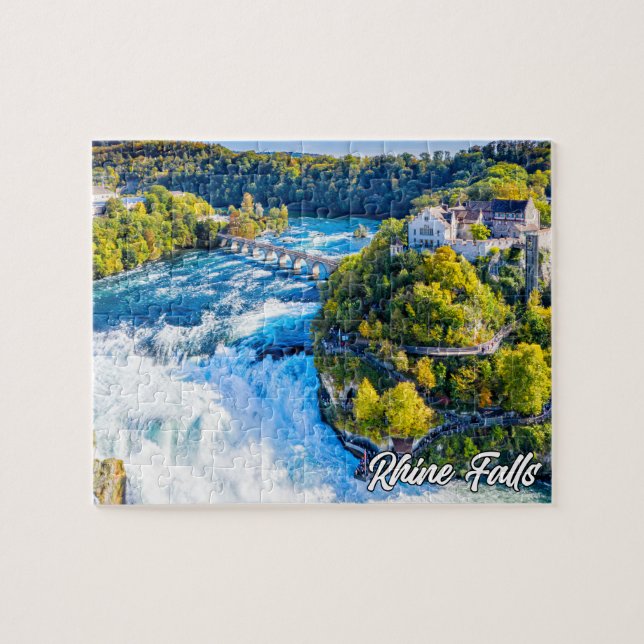 Rhine Falls, Schaffhausen, Schweiz Pussel (Horisontell)
