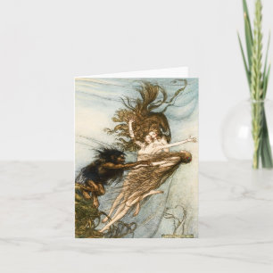 Rhine jungfruar & Alberich Notecard Tack Kort