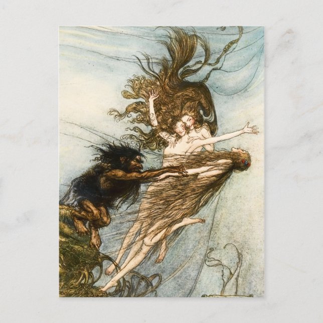 Rhine Maidens och Alberich Postcard Vykort (Framsida)