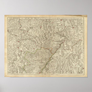 Rhine River dal, frankrike 2 Poster