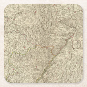 Rhine River dal, frankrike 2 Underlägg Papper Kvadrat