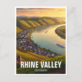 Rhine Valley Tyskland Travel Vykort