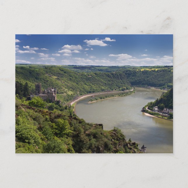 Rhine Valley - vykort för Castle Katz (Framsida)