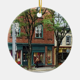 Rhinebeck NY - Market Street Julgransprydnad Keramik