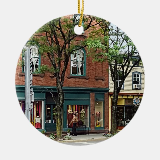 Rhinebeck NY - Market Street Julgransprydnad Keramik (Framsidan)