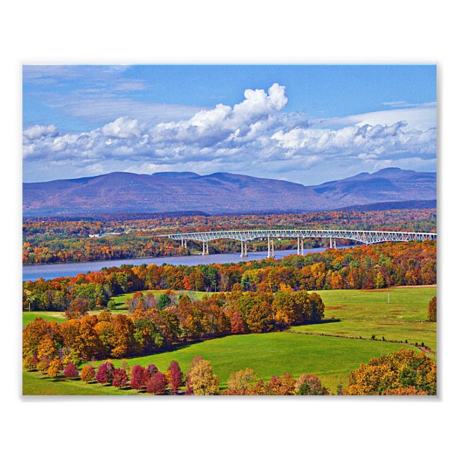 Rhinecliff Bridge i fallet Fototryck (Framsidan)