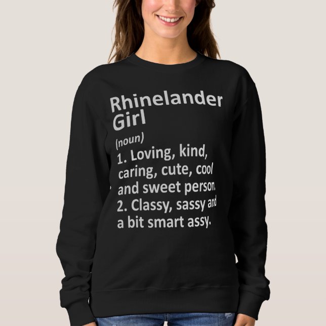Rhinelander Girl Wi Wisconsin Funny City Root T Shirt (Framsida)
