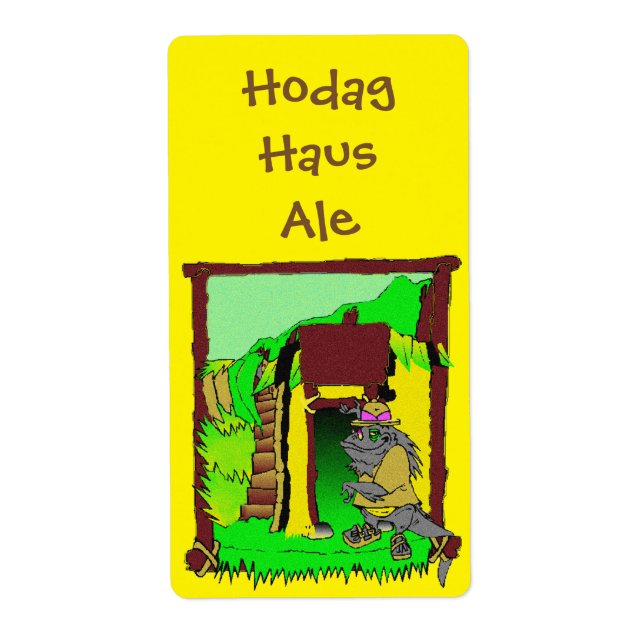 Rhinelander Hodag Haus Home Brew Beer Flaska-etike Fraktsedel (Framsidan)