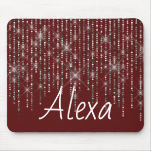 Rhinestone Bling med Namn Mouse Pad Musmatta