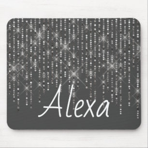 Rhinestone Bling med Namn Mouse Pad Musmatta