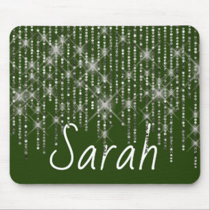 Rhinestone Bling med Namn Mouse Pad Musmatta