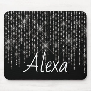 Rhinestone Bling med Namn Musmatta