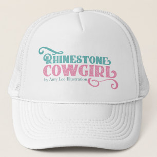 Rhinestone Cowgirl Logotyp Boll Keps