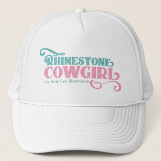 Rhinestone Cowgirl Logotyp Boll Keps