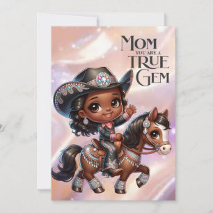 Rhinestone Cowgirl Mors Dag Personlig Kort