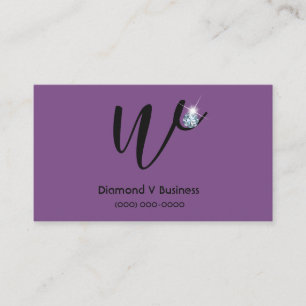 Rhinestone Diamond Logotyp Inledande V-Affärskort Visitkort