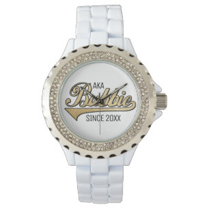 Rhinestone Enamel Watch Grandmamma/Bubbie Armbandsur