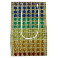 Rhinestone färg på faux gems in gnistra rows