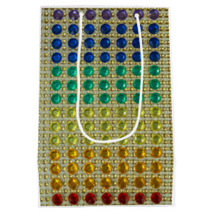 Rhinestone färg på faux gems in gnistra rows