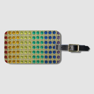 Rhinestone färg på faux gems in gnistra rows bagagebricka