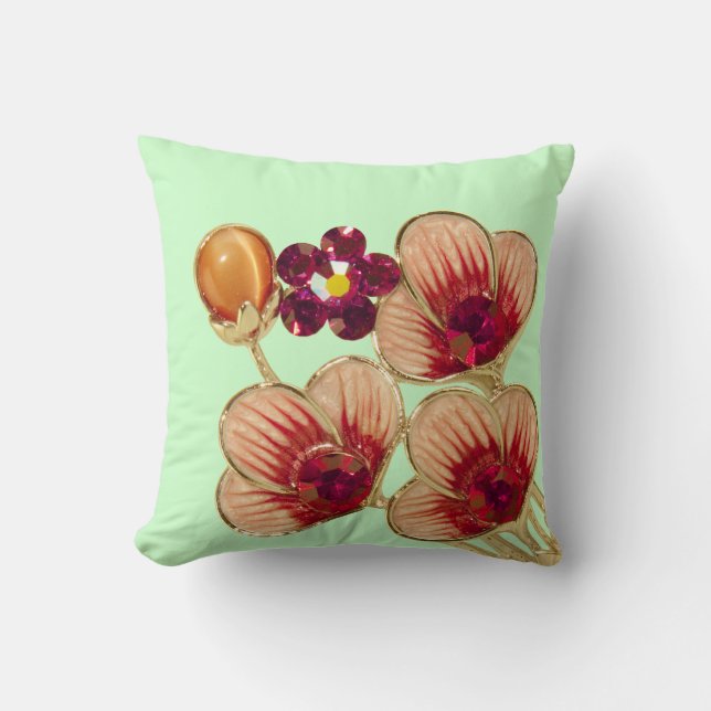 Rhinestone Flower Dekorativ kudde (Framsida)