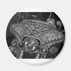 Rhinestone Harley i bw Magnet
