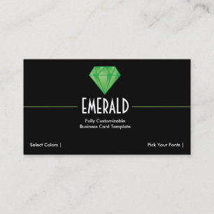 Rhinestone Jewel - Rhinestone Emerald Logotyp Busi Visitkort