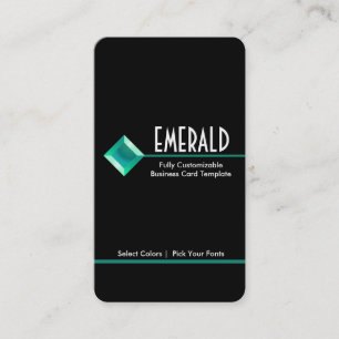Rhinestone judel Teal - Rhinestone Emerald Logotyp Visitkort