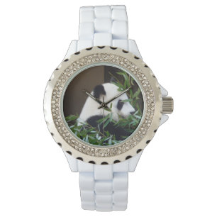 Rhinestone Panda Bear Watch för kvinnor Armbandsur