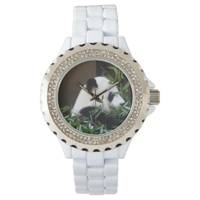 Rhinestone Panda Bear Watch för kvinnor Armbandsur (Framsida)