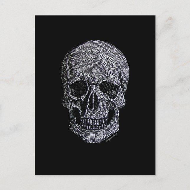 Rhinestone Skull Vykort (Framsida)
