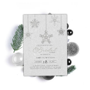 Rhinestone Snöflingor White Winter Möhippa Inbjudningar