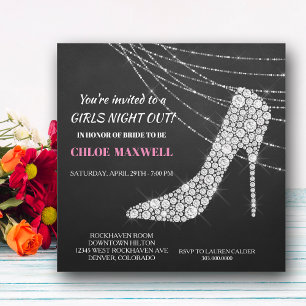 Rhinestone Stilett Bachelorette-fest-inbjudan Inbjudningar
