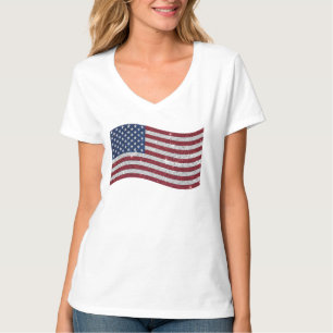 Rhinestone US Flagga Illustration - Patriotic T Shirt