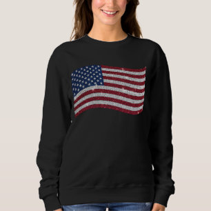 Rhinestone US Flagga Illustration - Patriotic T Shirt