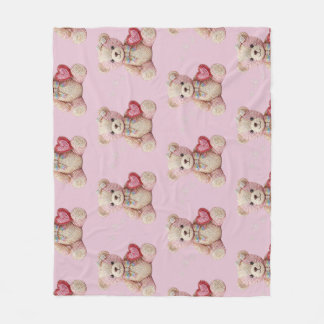 Rhinestone Valentine Bear  Fleecefilt