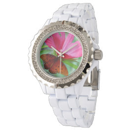 Rhinestone Watch for Butterfly and Flower Armbandsur