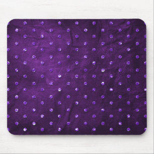 Rhinestoner på Lila Mouse Pad med läder Musmatta
