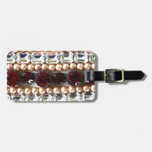 Rhinestones och pärlor - vintage smycken bagagebricka