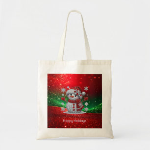 Rhinestones Snömannen Högtidlig Totebag Tygkasse