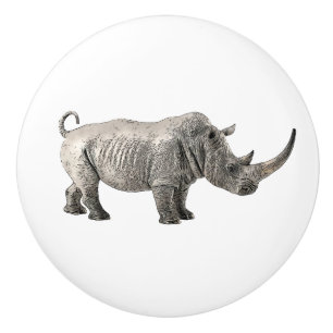 Rhino African Animal Jungle Drawer Knopp