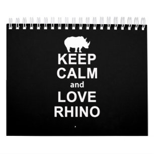 Rhino Älskare Gift Behålla Lugn och Kärlek Rhin Kalender