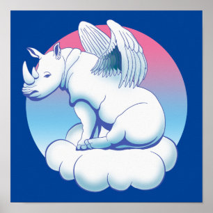 Rhino Angel - Medvetenhet om Rhinoceros-bevarande Poster
