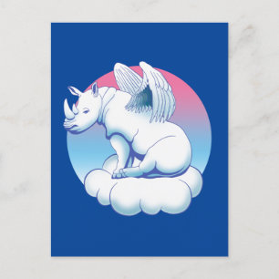 Rhino Angel - Medvetenhet om Rhinoceros-bevarande Vykort