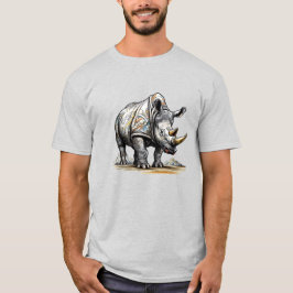 Rhino Art-arbete för T-Shirt Vector-utskrift