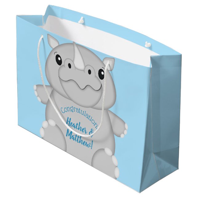 Rhino Baby Shower Blue (Baksidan Vinklad)