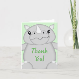 Rhino Baby Shower Safari Tack Kort